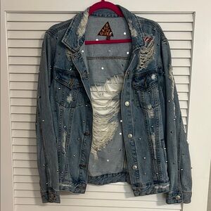 Signature8 Denim Jacket with Studded Accents